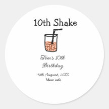10. Shake 10. Geburtstag Milchshake-Schreiber