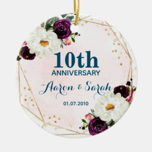 10. Silver Wedding Anniversary Keepake Keramik Ornament