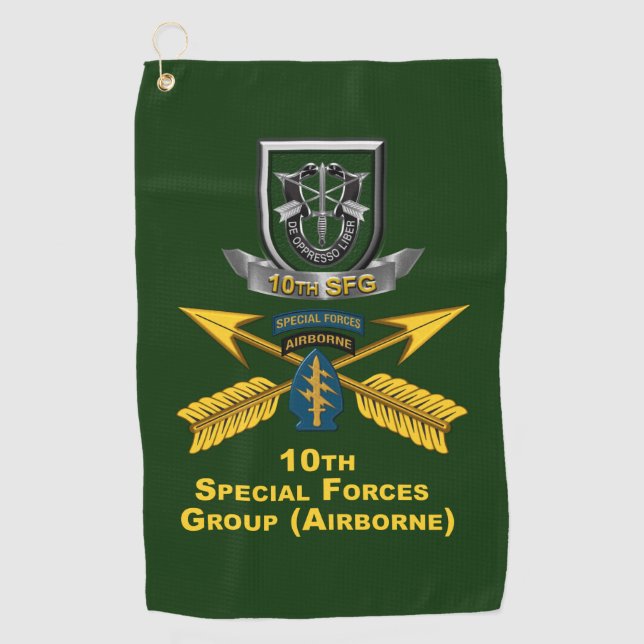 10. Special Forces Group  Golfhandtuch (Vorderseite)