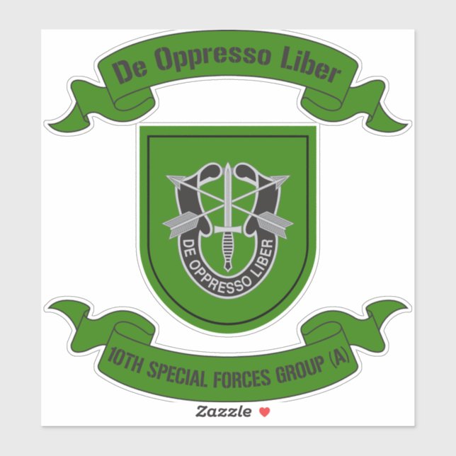 10. Special Forces Group (Im Flugzeug) 10. SFG Aufkleber (Blatt)