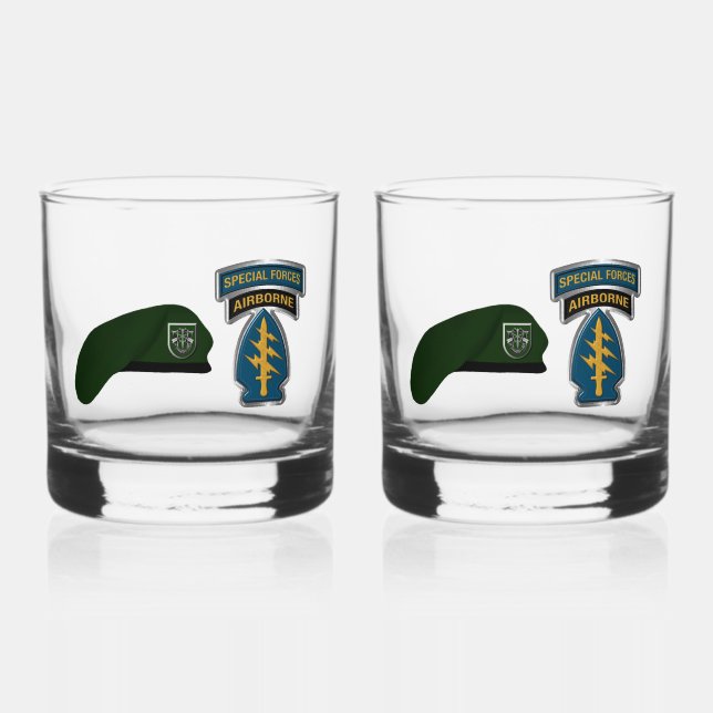 10. Special Forces Group Im Flugzeug Whiskyglas (Vorderseite)