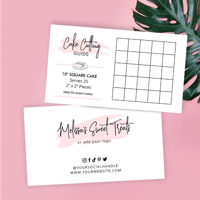 10" Square Cake Serving Guide 2x2 Event-Portionen Begleitkarte (10 inch square cake cutting guides for event or birthday cakes)