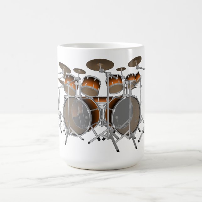 10 Stück Drum Kit: Orangenstrahler: Trommeln-Tasse Tasse (Mittel)