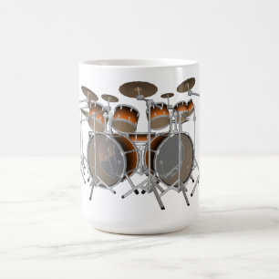 10 Stück Drum Kit: Orangenstrahler: Trommeln-Tasse Tasse