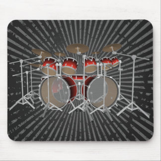 10 Stück Drum Kit: Roter Gradient: Trommeln Mousep Mousepad