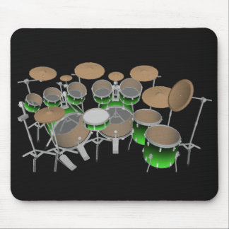 10 Stück-Trommel-Ausrüstung: Grüne Steigung: Mousepad