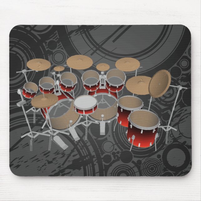 10 Stück-Trommel-Ausrüstung: Rote Steigung: Mousepad (Vorne)