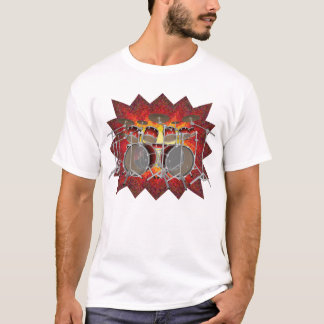 10 Stück-Trommel-Ausrüstung u. Grafiken: T - T-Shirt