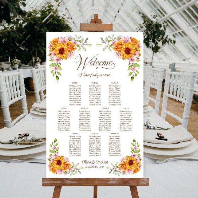 10 Tafelsonnenblume Rose Hochzeitssattel Poster (Von Creator hochgeladen)