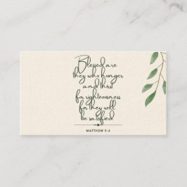 10 Tage der Verse Cards der Schrift | Matthew 5:6 Telefonnummerkarte