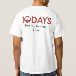 10 Tage T - Shirt personalisierbar 