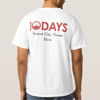 10 Tage T - Shirt personalisierbar 