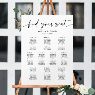 10 Tische Finde Deinen Platz Sitzplan Poster