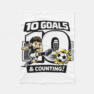 10 Tore und kein Ende Fußball-Geburtstag für 10-Jä Fleecedecke