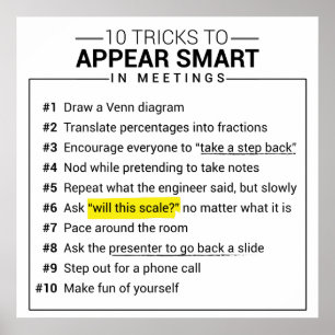 10 Tricks zu erscheinen Smart während der Sitzunge Poster