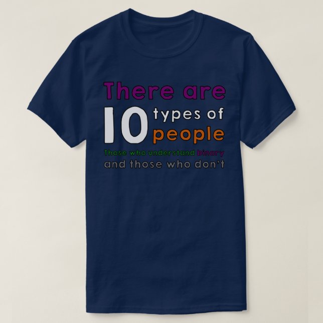 10 types of people  T-Shirt (Design vorne)
