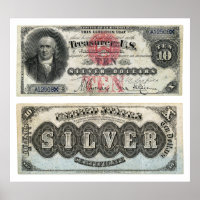 10 US-Dollar Banknotensilberzertifikat 1878