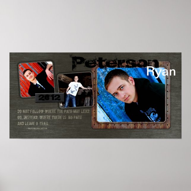 10"x20" 3 Slot SENIOR Collage Montage Urban Blade Poster (Vorne)