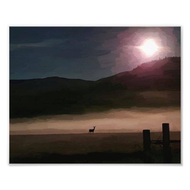 10" x8" Foto drucken | | Moon Deer Foto Paint (Vorne)