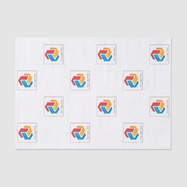 10" x 15" zerstreute Logo - Vertikale Seidenpapier (Vorderseite)