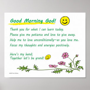10" x 8" Poster: "Guten Morgen, Gott!" Poster