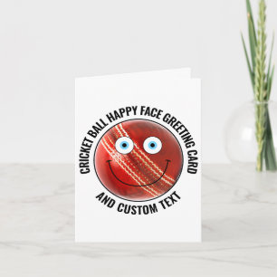 10 x Benutzerdefinierte Cricket BLAUE AUGEN Happy Karte