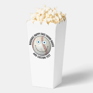 10 x Custom Baseball BLAUE EYES Happy Face Popcorn Geschenkschachtel