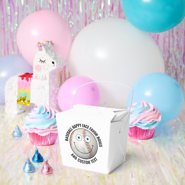 10 x Custom Baseball Party BLAUE EYES Happy Face Geschenkschachtel (Party)