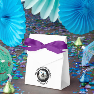 10 x Custom Pool 8 Ball BLAUE EYES Happy Face Geschenkschachtel