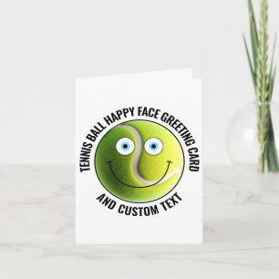 10 x Custom Tennis BLAU EYES Happy Face Gruß Karte