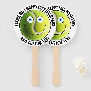 10 x Custom Tennis Party BLUE EYES Happy Face Fächer