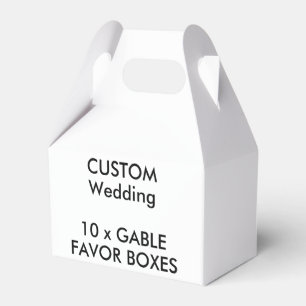 10 x Custom Wedding GABLE FAVOR BOXES Geschenkschachtel
