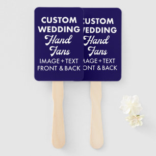 10 x Personalisierte Hochzeitshandfans 4 Zoll x 6 Fächer