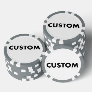 10 x Personalisiertes GRAY Casino, Pokerchips