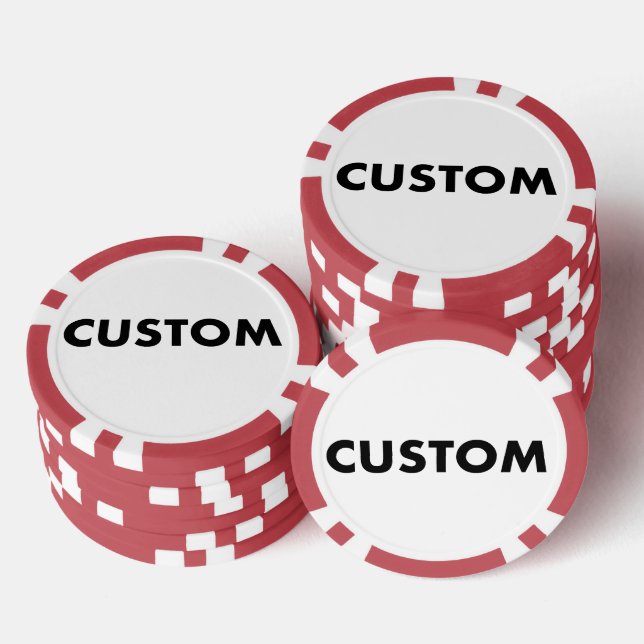 10 x Personalisiertes RED Casino, Pokerchips (Stapel)