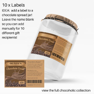 10 x Schokolade Lover Geschenk, Lebensmittel, JAR Lebensmitteletikett