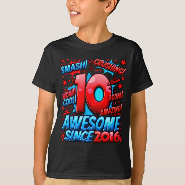 10 Year Old For Boys 10th Birthday Boy 10 Year Old T-Shirt (Vorderseite)