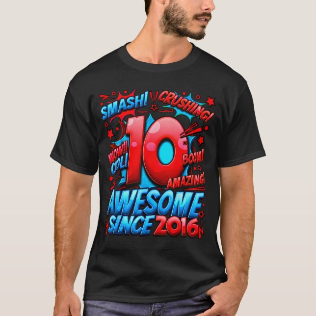 10 Year Old For Boys 10th Birthday Boy 10 Year Old T-Shirt (Vorderseite)