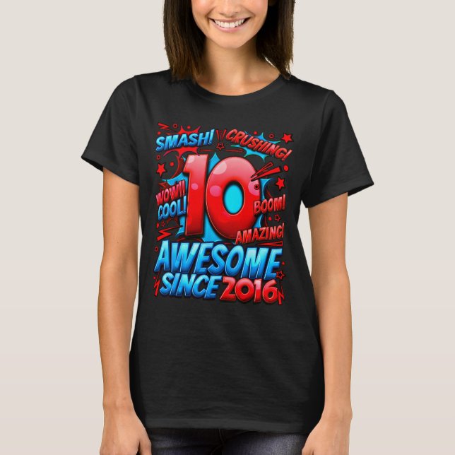 10 Year Old For Boys 10th Birthday Boy 10 Year Old T-Shirt (Vorderseite)