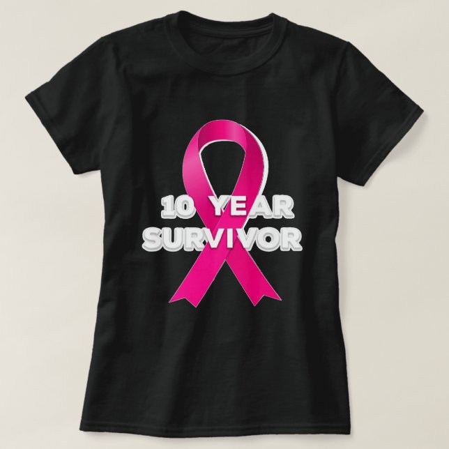 10 Years Breast Cancer Free Survivor Premium T-Shirt (Design vorne)