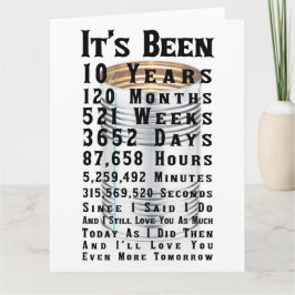 10. Zehn-Hochzeitstag Karte