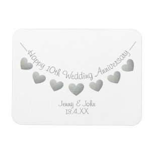 10. Zehnte Hochzeitstag Geschenk/ Gefallen Magnet