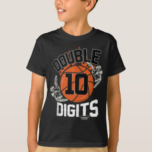 10 zweistellige Ten Basketball 10 Jahre alt Geburt T-Shirt