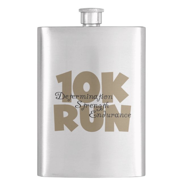 10K Lauf Tan Sports Running Flachmann (Vorderseite)
