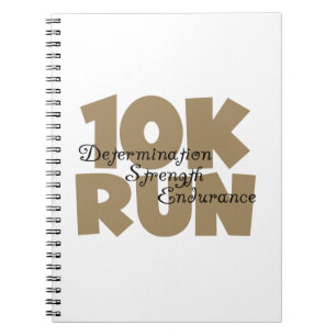 10K Lauf Tan Sports Running Notizblock