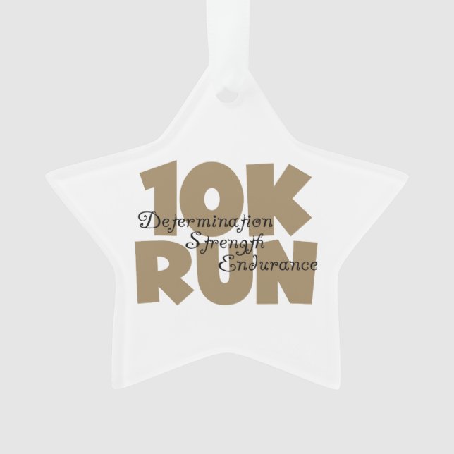 10K Lauf Tan Sports Running Ornament (Vorderseite)