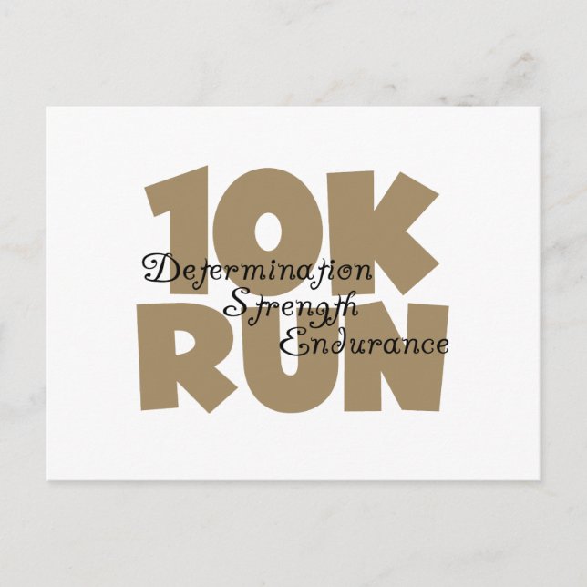 10K Lauf Tan Sports Running Postkarte (Vorderseite)
