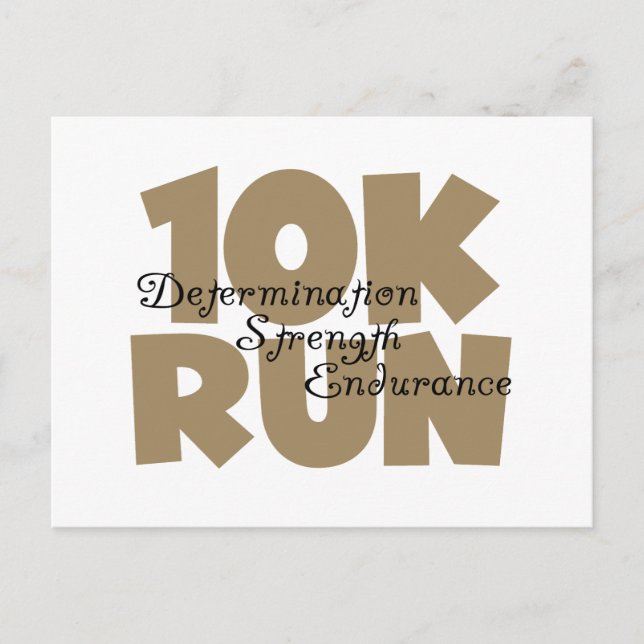10K Lauf Tan Sports Running Postkarte (Vorderseite)