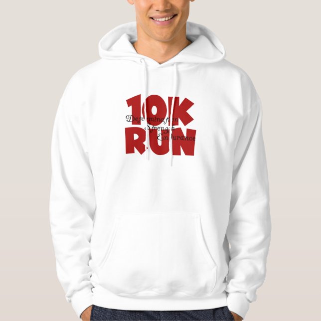 10K Laufrot Hoodie (Vorderseite)