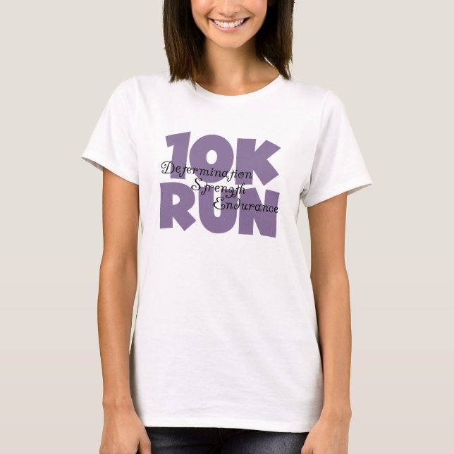 10K Lila laufen T-Shirt (Vorderseite)